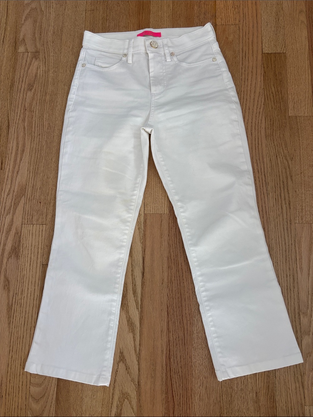 Lilly Pulitzer Annet Crop Flare White Jeans 00 fit petite - Picture 2 of 10